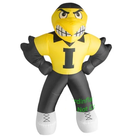 7' Air Blown LED Inflatable NCAA Iowa Hawkeyes Herky Mascot Yard decoration Cover