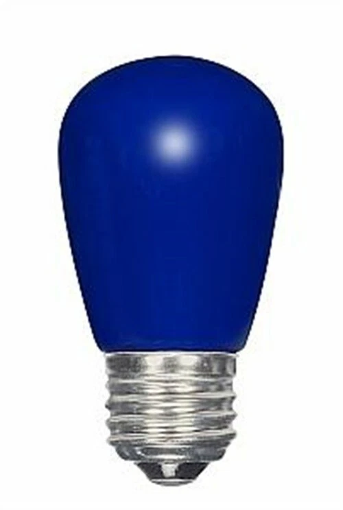 S14 LED Medium base Light Bulb - Ceramic Blue - 1.4W - 120V - SATCO-S9172 - Image 1 of 1