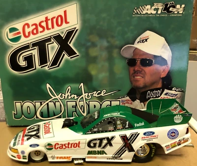 John Force Castrol GTX 2002 Mustang Divertente Auto 1:24 Scala 102327 1 Di - Immagine 1 di 4