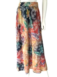 Soft Surroundings Maxi Skirt Size M Butterfly Garden Jardin D'eau Colorful BOHO - Picture 1 of 15