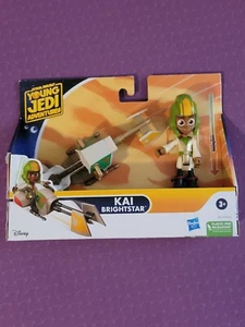 Star Wars Young Jedi Adventures Kai Brightstar and Speeder Bike Vehicle Set - Picture 1 of 5