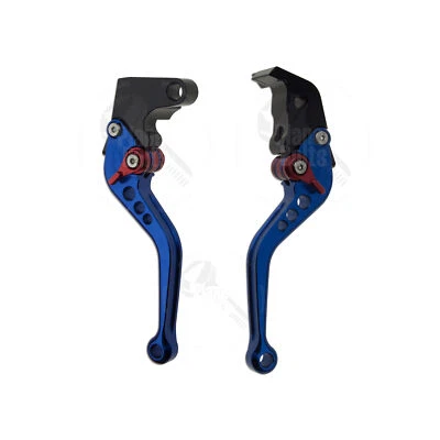 Blue CNC Shorty Brake & Clutch Levers For Yamaha YZF R6 05-14 R1 Control Hand - Image 1 of 4