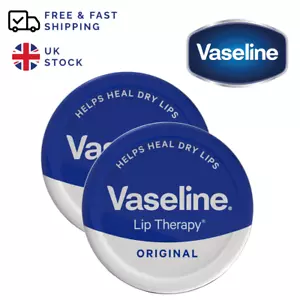 2x Vaseline Original Lip Therapy 20g Lip Balm Tin with Purified Petroleum Jelly - Picture 1 of 7