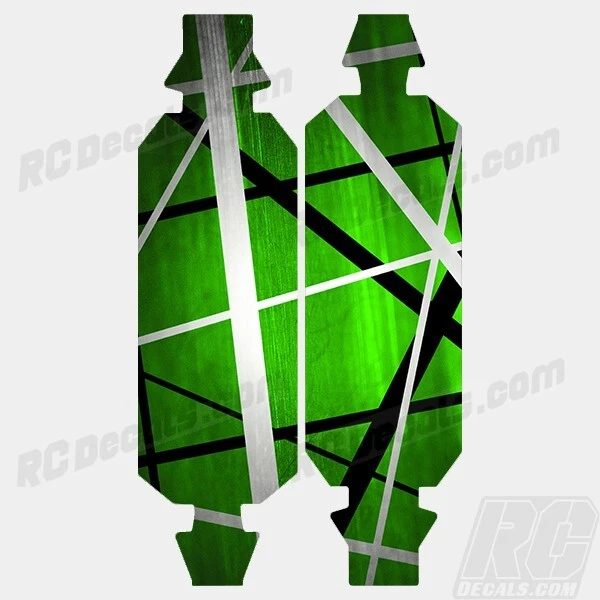 LOSI 5IVE T 4WD TRUCK CHASSIS PROTECTOR WRAP GRAPHIC DEATH METAL GREEN LOSB2540 - Image 1 of 1