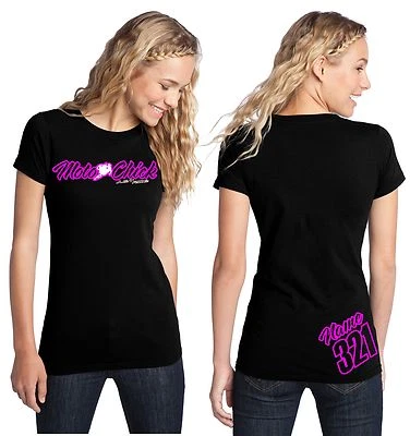 CAMISETA MOTO CHICK NEGRA JUST RIDE RACE MX MOTOCROSS YZF CRF KXF KTM NIÑA 3 Foto 1 de 2