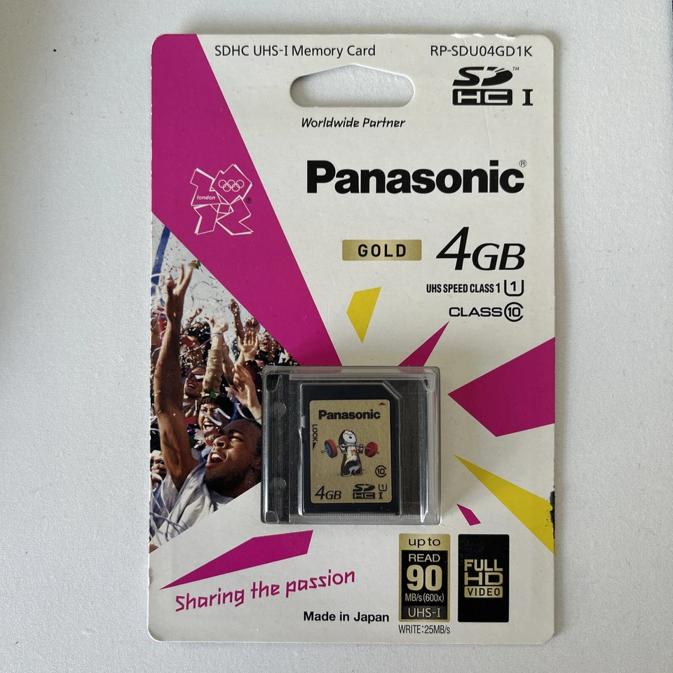 Rare Panasonic SD Card 4GB Olympics Collector's Edition -Now  Discontinued - NEW - Image 1 of 1