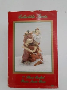 Vintage 1993 THC Hand Crafted 7" Tall Resin Santa Claus in Original Box - Picture 1 of 5
