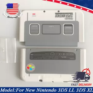 Top + Buttom Cover Gehäuse Schale Case für New Nintendo 3DS XL LL Super SNES grau - Bild 1 von 7