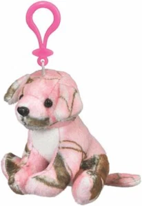 Realtree Camo Wild Pink Labrador Dog Stuffed Plush Backpack Keychain Clip 4.5" - Picture 1 of 1