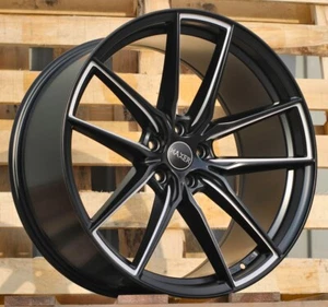 4 x 20 Inch 5x108 HX045 Style Black Half Matt Wheels: Fits For Volvo Ford Jaguar - Picture 1 of 1