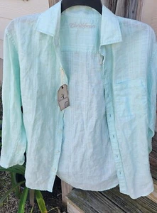 NWT Men's Small Caribbean Long Sleeve Shirt Cotton Linen  - Picture 1 of 7