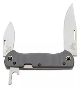 Benchmade 317 Weekender Two Blades Folding Knife Slipjoint S30V Cool Gray G10 - Picture 1 of 23