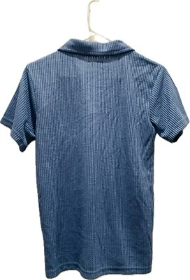 Polo tejido acanalado Ocean Current azul talla grande nuevo con etiquetas Foto 1 de 3