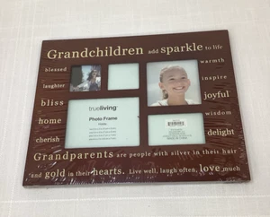 Grandchildren Picture Frame Collage 5 Photos 10.5" x 8.5", Grandparents - Picture 1 of 8