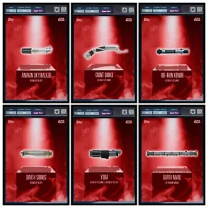 Topps Star Wars Card Trader 2015 Elegant Weapons Red 12 Card Set Limited Edition - Picture 1 of 4