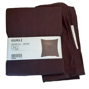 2 Ikea Purple Pillow Covers 20x20 Lot Burgandy - Picture 1 of 2