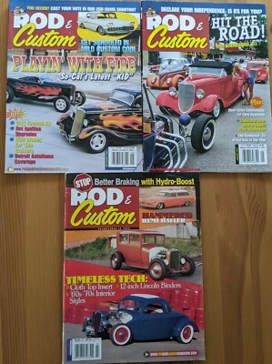 THREE  '04 '05 Rod & Custom Magazines Disc Brakes Cloth Top Insert Road Trip - Image 1 of 4