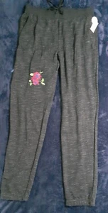 Pantalones de chándal Bobbie Brooks para mujer bordados en blanco y negro XL - Imagen 1 de 9