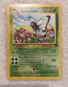 Pokémon TCG Butterfree Jungle 33/64 Regular 1st Edition Uncommon - Picture 1 of 2