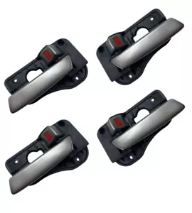 Set 4 Left Right Inside Door handle Silver for KIA Carens Rondo 2007-2012 - Picture 1 of 3