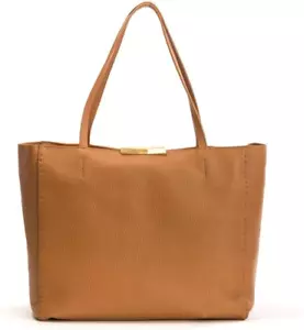 Ted Baker Clarkia Leather Shopper Tote Shoulder Bag in Tan - Picture 1 of 7