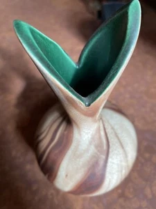 antike ungewöhnliche Wirbelkeramik 6 Zoll Vase - Bild 1 von 7