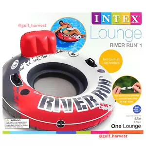 Intex River Run 1 Person aufblasbare robuste schwimmende Tube Lounge - rot, 53 Zoll NEU - Bild 1 von 3