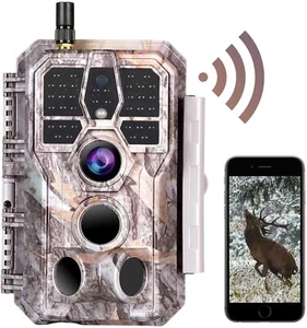 48MP 1296P Bluetooth WIFI Trail Camera Waterproof No Glow Wildlife Hunting Cam - Picture 1 of 9