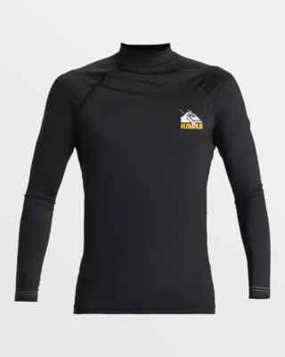 Quiksilver Petroglifo UPF 50 Manga Larga Hombre Rashguard Negro L Nuevo con Etiquetas Foto 1 de 2