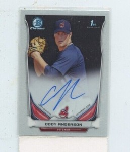 Cody Anderson 2014 Bowman Chrome #BCAP-CA 1st Bowman RC On Card Auto - Indians