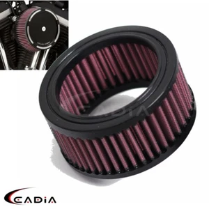 Motorcycle Round Air Oil Filter Cleaner Intake For Harley Honda Yamaha Kawasaki - Picture 1 of 2