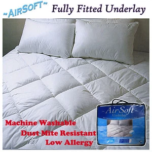 Fully Fitted AIRSOFT Mattress Topper Underlay - SINGLE King Single - Picture 1 of 1
