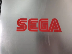 2 count- SEGA logo Gloss Red Vinyl Decal 3.5" wide x 1" - Foto 1 di 9