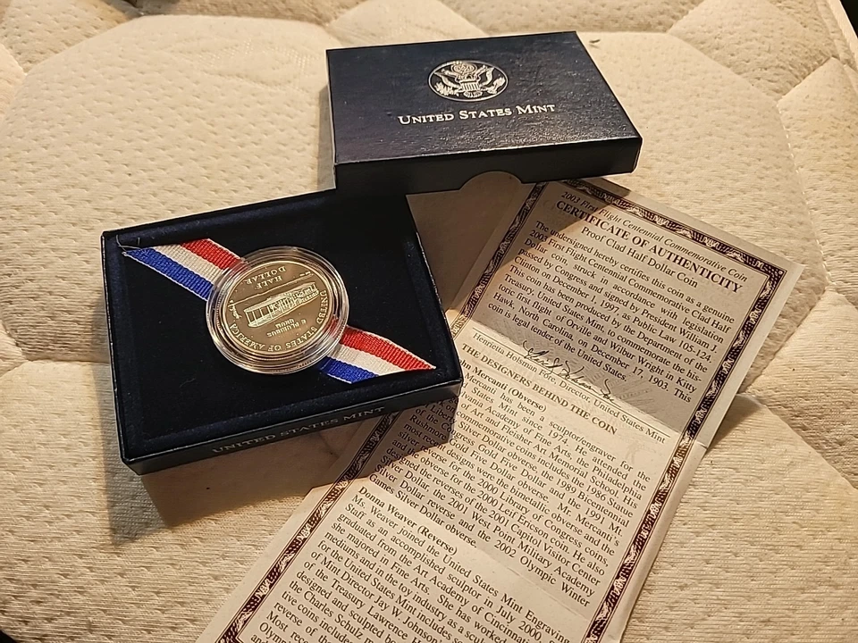 2003 First Flight Centennial Proof Clad Half Dollar Commemorative Coin Complete - Image 1 of 4