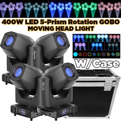 400W Rotation Gobo Moving Head Light DMX LED Beam Stage Club KTV DJ Disco W/Case - Image 1 of 4