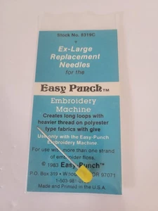 NEW 1983 Easy Punch Embroidery Machine Replacement Needle No. 8319C Ex-Large - Picture 1 of 2