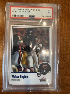 2000 FLEER GREATS # 82 WALTER PAYTON PSA 8 - Image 1 of 2