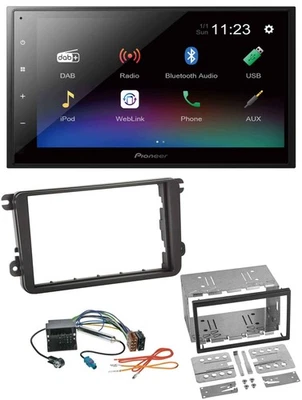 Pioneer USB Bluetooth DAB 2DIN MP3 Autoradio für Skoda Fabia Octavia II Rapid Ro - Bild 1 von 4