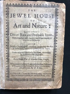 Sir Hugh Plat The Jewel House of Art & Nature 2nd 1653 VG Rare - Picture 1 of 7