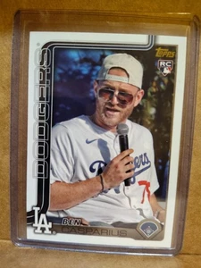 2025 Topps Serie 2 Ben Casparius RC Golden Mirror Immagine Variazione SSP Dodgers - Foto 1 di 2
