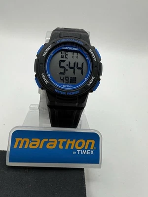 Marathon By Timex LADY'S Black Blue Digital Quartz Alarm Chrono Watch TW5K84800 - image 1 of 4