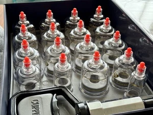 HANSOL Bu-Hang Massage Professional Plastic Cupping Set Made in Korea 17 pcs - Picture 1 of 13
