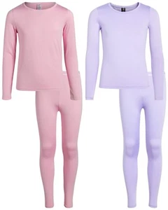 Girls' Performance Thermal Underwear Set - 4 Piece Cozy Fleece Long Johns Bas... - Picture 1 of 7
