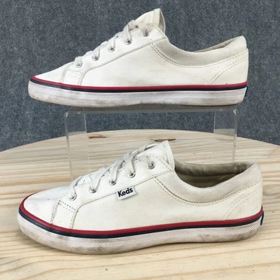 Keds Shoes Womens 6  Jump Kick Sneakers White Canvas Lace Up Low Top WF63887 - Image 1 of 4