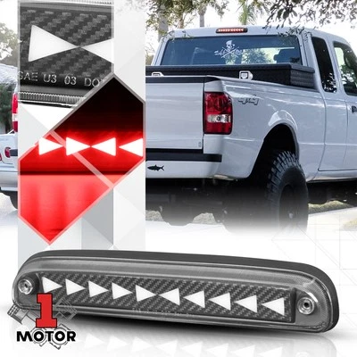Tercera luz de freno LED triángulo secuencial de carbono[3ª] para Ford Ranger/F350 93-16 Foto 1 de 4
