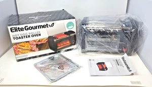 Forno Tostapane Hot Dog Roller, Elite Gourmet EHD-051B Pulito Spedizione Rapida - Foto 1 di 6