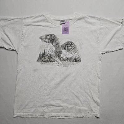 Camisa De Colección Colorado Águila Calva Para Hombres XL Blanca Gráfica Vida Silvestre Camiseta Y2k 00s Foto 1 de 4
