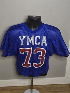 VINTAGE REEBOK YMCA THEME MESH BELLY JERSEY ( SZ YOUTH L/XL ) - Picture 1 of 3