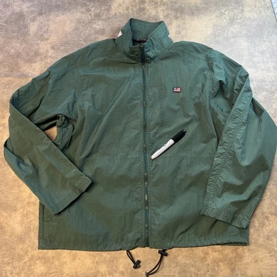 Ralph Lauren Jacket XL Green POLO JEANS CO Full Zip Windbreaker y2k *SEE FLAWS* - Image 1 of 4