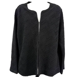 Chicos Travelers Woveen Quilted Stretch Thick Jacket Blazer Cardigan sz 3 / XL - Picture 1 of 16